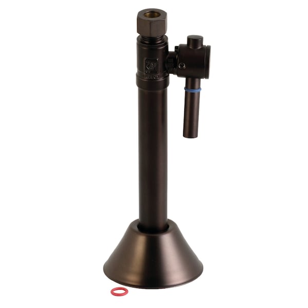 1/2" Sweatx3/8" O.D. Comp Straight Shut-Off Valve W/5" Extension, Brnz